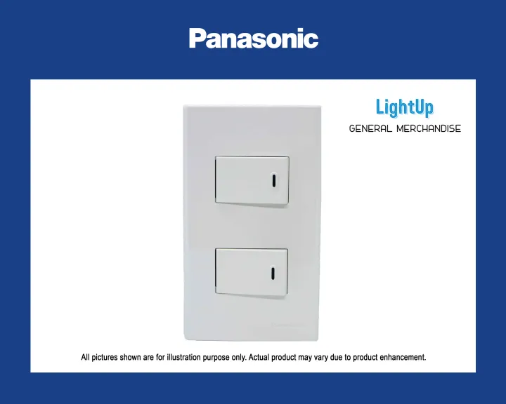 Panasonic Wide Series 2 Gang 1 Way Switch | Lazada PH