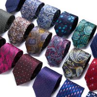 ¤☜ New Style Fashion Men 39;s Tie 7.5cm Blue Necktie Green amp; Orange Silk Gravatas For Men Paisley Floral Fit Wedding Workplace Slim