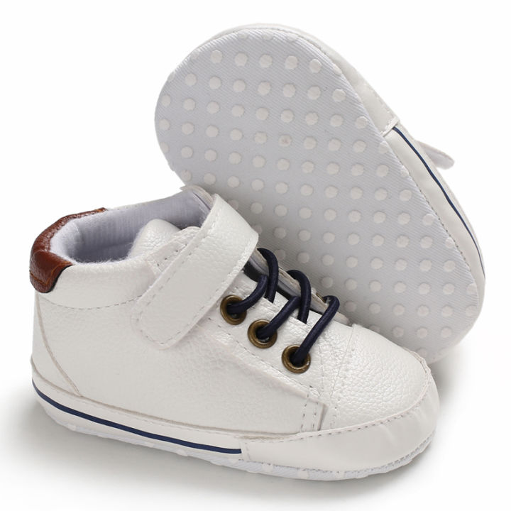 รองเท้าพื้นนุ่มกันลื่นสำหรับเด็กเล็กรองเท้าสบายๆรองเท้าผ้าใบ-pu-สำหรับเด็กทารกหัดเดิน