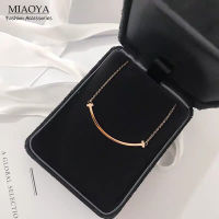 MIAOYA FJSL แฟชั่นผู้หญิงจี้รอยยิ้ม สร้อยคอสไตล์เลดี้ใหม่ วัสดุโลหะผสมที่ไม่ก่อให้เกิดอาการแพ้ ไอเทมร้อน INS