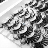 NEW 5/24Pair Fluffy Lashes 25mm 3d Mink Lashes Long Thick