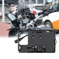 Motorcycle Mobile Phone Navigation Bracket Twin USB Charging 12MM Mount Universal Phone Holder For Moto Bicycle Electric Car ของขวัญ ของขวัญ