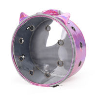 Pet Carrier Bags Transparent Bag Breathable Laser Pattern Reflective Backpack Travel Space Capsule Cage Transport Cat Carriers