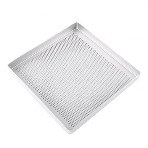 Square Aluminum Alloy Non-Stick Cake Cookies Perforated Tray With