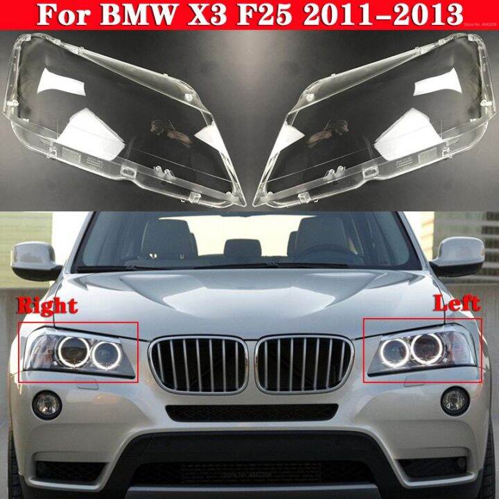 ไฟหน้ารถปกสำหรับ-bmw-x4-x3-f25-2011-2013ที่ครอบโคมไฟหน้าไฟฉายคาดศีรษะฝาครอบไฟฝาครอบเลนส์กระจก