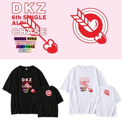 New Korean Fashion K Pop Kpop DKZ DongKiZ CHASE T Shirt Men/women Short Sleeve T-shirt Female Streetwear K-pop Clothes Tee Tops