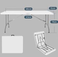โต๊ะ โต๊ะประชุม โต๊ะพับ โต๊ะแม่ค้า เอนกประสงค์ ตัวใหญ่หนา พับได้ บรรจุภัณฑ์ในกล่อง ขนาด75*180*74CM