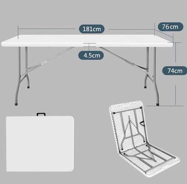 โต๊ะ-โต๊ะประชุม-โต๊ะพับ-โต๊ะแม่ค้า-เอนกประสงค์-ตัวใหญ่หนา-พับได้-บรรจุภัณฑ์ในกล่อง-ขนาด75-180-74cm