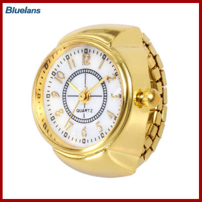 Bluelans®แฟชั่นU nisexรอบกดอาหรับตัวเลขอนาล็อกควอตซ์แหวนนิ้วนาฬิกาของขวัญ