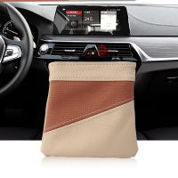 Leather Durable Car Storage Bag Air Outlet Ornaments Car Hanging Mobile Phone Bag Sundries Pocket Car Interior Accessories