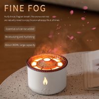 【CW】 Volcano Aroma Essential Oil Diffuser Realistic Flame Night Light Air Humidifier Sprayer For Home Room Gift