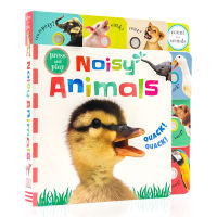 DK press and play noisy animals noisy animal English original press phonation book paper board book childrens English Enlightenment picture book early childhood education puzzle parent-child reading