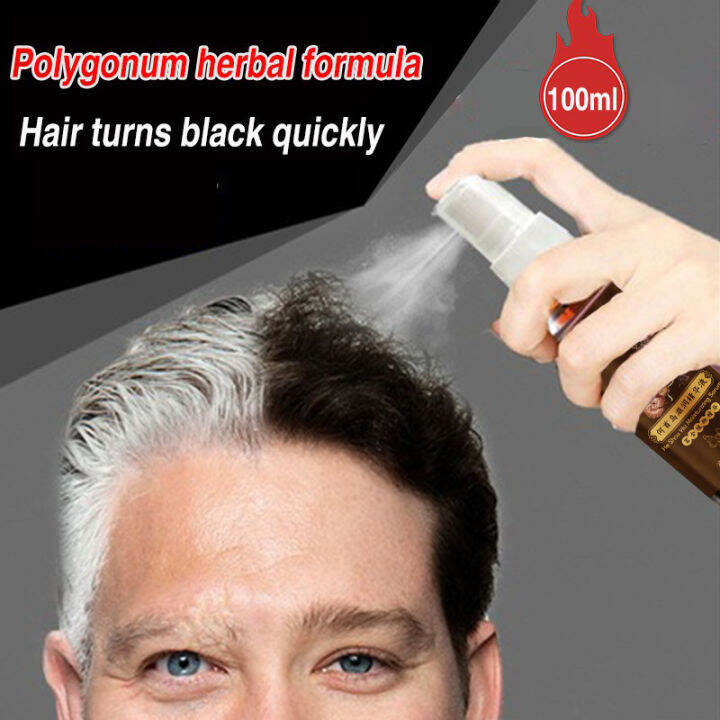Herbal black hair spray Polygonum Multiflorum Essence black hair