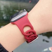 【CC】 Silicone for watch band 44mm 40mm 45mm 49mm 41mm 38mm Accessories Gourmette bracelet series 7 6 5 4 3 8 ultra