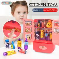 CYF Children Simulation Refrigerator Food Kitchen Toys Pretend Role Play Toy Set Birthday Gift for Kids