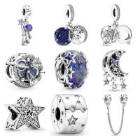 Brand New Europe Galaxy Travel Star Moon Astronaut Charm Beads For Pandora Bracelet DIY Womens Jewelry