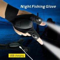 LED Rechargeable Flashlight Glove for Men Finger Lights Cool Gadgets Tools Outdoor Mechanics Lighted Glove Gift Dad Boyfriend Adhesives Tape