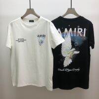 HG Amiri 2020ss rainbow peace dove print letter logo trend high street round neck T-shirt short sleeve โลโก้พิราบ เสื้อยืดคอกลม พร้อมส่ง