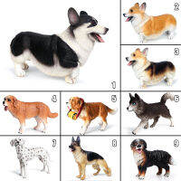 จำลองสุนัขขนาดเล็กหุ่นน่ารักบูลด็อกโดเบอร์แมนฮัสกี้ Corgi ชิบะดัลเมเชี่ยนรุ่นบ้านตกแต่งสวนเครื่องประดับ