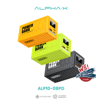 [สินค้าใหม่] ALPHA·X ALP10-08PD Powerbank 10000mAh Fast Charging PD20W I QC3.0 จ่ายไฟ Type-C หน้าจอ LED รับประกันสินค้า 1 ปี