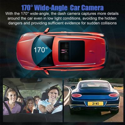 กล้องติดรถยนต์ใหม่เอี่ยม Wi-Fi Avto Dvr เครื่องบันทึกวีดีโอรถยนต์เลนส์คู่1080P จอดรถมอนิเตอร์170 ° การมองเห็นได้ในเวลากลางคืน G-Sensor กล่องดำขับขี่
