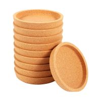 10 Pcs Soft Coasters Wooden Cup Pods Coffee Drink Teacup Mat Table Decoration for Home Kitchen Cafe