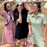 CiCi Plus+(3020)เดรสไหมพรมเข้ารูปที่ใส่แล้วสวยจริง โชว์หุ่นสวยๆสับๆสาวอวบอ้วน พลัสไซส์ ไซส์ใหญ่