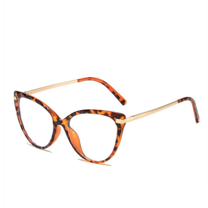 new-fashion-anti-blue-light-cat-eye-glasses-for-women-retro-ladies-clear-computer-reding-eyeglasses-ins-popular-wholesale-matal