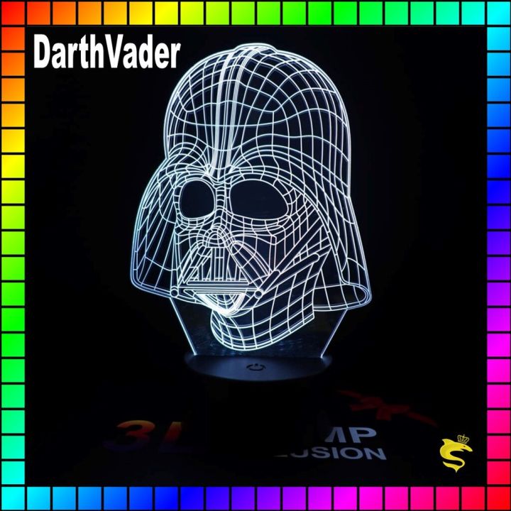 ลิ้ง2-โคมไฟอะคริลิค-3d-game-พร้อมรีโมท-16-เฉดสี-17-darth-vader