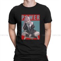 Chainsaw Man Anime Power Tshirt Graphic Men Tops Vintage Goth Summer Clothing Cotton Harajuku T Shirt XS-4XL-5XL-6XL