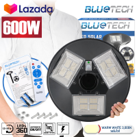 Bluetech USA ไฟ UFO ไฟถนน ไฟโซล่าเซลล์ Solar Street Light UFO ขนาด 600 วัตต์ สี ขาว White / วอร์มไวท์ Warm White Solar Cell LED Spotlight 3 / 5 ทิศทาง กันน้ำ IP67 รับประกัน 1 ปี