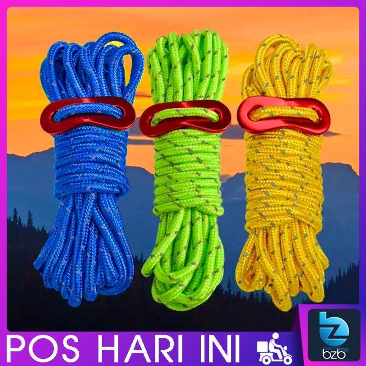 GREAT VISIBILITY 💥 4 Meter Reflective Camping Rope Flysheet Tarp Camp