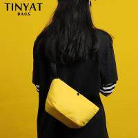 TINYAT Fesyen Kasual Wanita Beg Dilipat Bahu Beg Cahaya Crossbody Beg Unisex Beg Ket 4 Poket