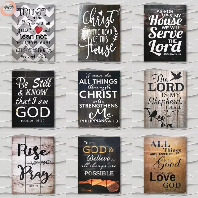 Nice Biblical Verses/ Inspirational Quotes Vintage Retro Modern Style Wood  Decor Bible Verse / Wooden Design Display Wall Decor Frame / Hanging Wall  Decor For Home Living Room Sala Bedroom (36.5X25.5Cm) |