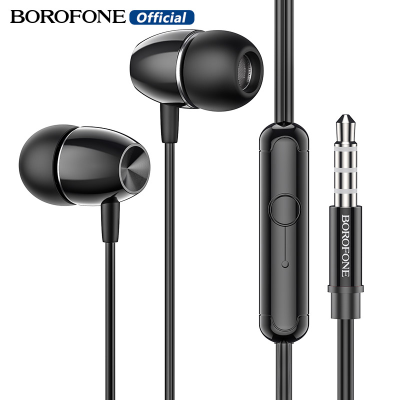โบโรโฟน BM57หูฟังแบบเสียบหู,หูฟังอินเอียร์เบสหนัก3.5มม. ควบคุมด้วยสายพร้อมไมโครโฟนหูฟังอเนกประสงค์สำหรับ Xiaomi OPPO Vivo Realme7