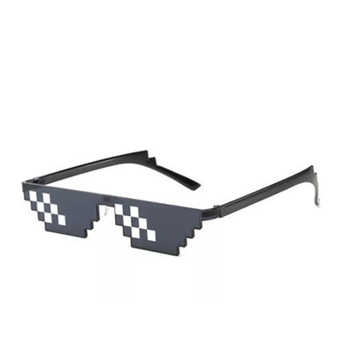 แว่นตากันแดดตลกประติมากรรมทรายตลก-tiktok-สุทธิพิกเซลสีแดงโมเสคแว่นตากระโดด-di-เล่นชุดบุคลิกภาพเย็น-x