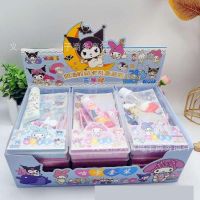 Sanrio Cinnamoroll ชุดการ์ดลาย My Melody Kuromi น่ารักชุดการ์ด Goo 12ชิ้นสติกเกอร์ Diy ด้วยมือแพคเกจวัสดุสติกเกอร์