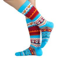 Anyongzu 2PAIRLOT Autumn Winter Christmas Socks Cotton Cartoon Sweat And Breathable 4 sizes for gifts 34-50 S M L XL