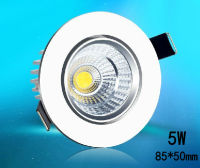 1pcs ปิดภาคเรียน85มม. สีขาวสแควร์ LED downlight cob 5W สีไฟสปอตไลท์ตกแต่งโคมไฟเพดาน Ac85-265v โคมไฟเพดาน