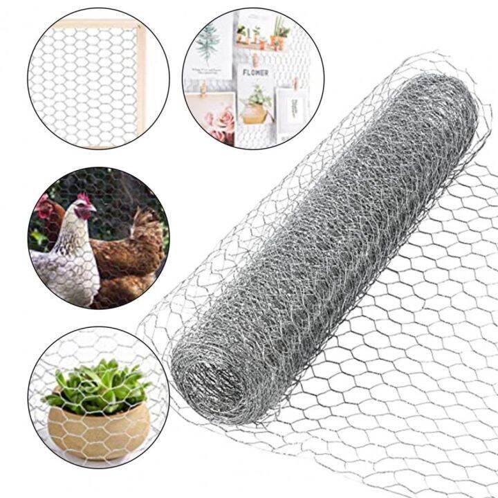 【CW】 1 Roll Gardening Net Hexagonal Fence Wire Mesh Garden Netting