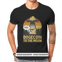 Bitcoin Cryptocurrency Art Hodl Dogecoin To The Moon Classic T Shirt Vintage Top Quality Tshirt Plus Size O Neck Men Clothes 【Size S-4XL-5XL-6XL】