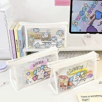 PVC Animals Transparent Large Capacity Pencil Bag Cute Pouch Portable Waterproof Pencil Case School Office Supplie Pencil Cases Boxes