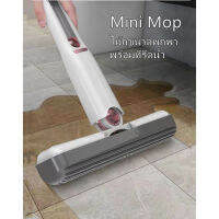 Mini Mop ไม้ถูพื้น เช็ดกระจก ขนาดพกพา พร้อมฟังชั่นบิดน้ำในตัว HL 1719