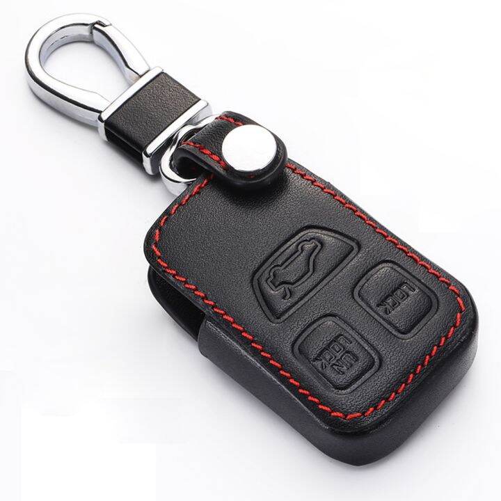 genuine-leather-car-key-case-for-volvo-c70-s40-s70-s90-v40-v90-smart-remote-fob-cover-keychain-protector-bag-auto-accessories