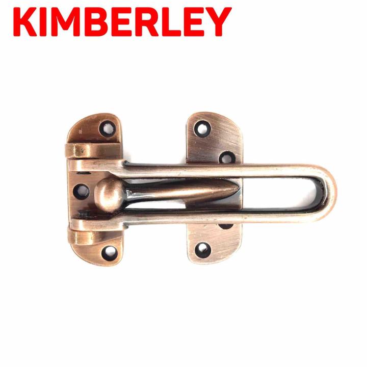 kimberley-กลอนรูดซิ้งค์-ขอค้ำกิ๊ป-door-guard-ชุบทองแดงรมดำ-no-730-4-ac-australia-zinc-ingot