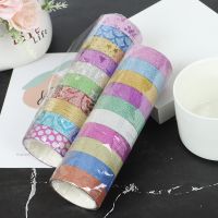 【LZ】▥㍿  10 pçs glitter washi fita de papelaria scrapbooking fitas adesivas decorativas diy