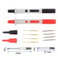 2ชิ้นเข็มปิดทองเปลี่ยนได้ Probe Multimeter ปากกาทดสอบอเนกประสงค์