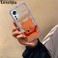 เคสสำหรับ Redmi Note 12S โน๊ต ฝาหลังอ่อนนุ่มและซิลิโคนใสการ์ตูนหมีหมูน่ารักสำหรับ Redmi Note 12S เคสใส่โทรศัพท์