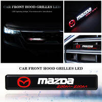 รถด้านหน้าป้ายสัญลักษณ์หม้อน้ำ Grille ไฟ LED อุปกรณ์ตกแต่งรถยนต์สำหรับ Mazda Axela 2 3 MP MS 6 CX-4 CX3 CX-5 Demio