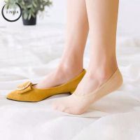 1Pair Lady Women Cotton Invisible Low-cut Non-slip Boat Socks